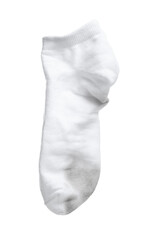 One used dirty sock isolated on white
