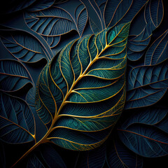 background with leaves - By Generative AI