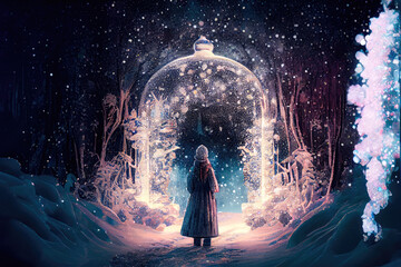 Christmas winter fairy tale portal wonderland - By Generative AI