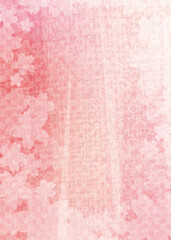 格子柄文様　ピンクの春色背景イラスト格子柄文様