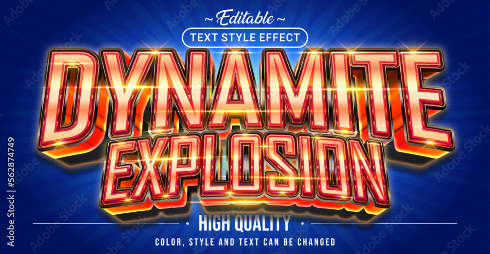 Poster Editable text style effect - Dynamite Explosion text style theme.