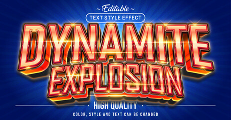 Editable text style effect - Dynamite Explosion text style theme.