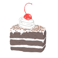 chocolate cake with cherry