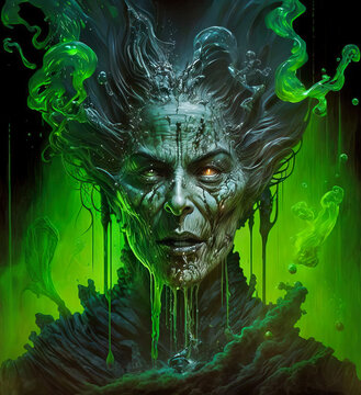 Wicked Witch of The West Melting Into Oblivion - Stylized Illustration