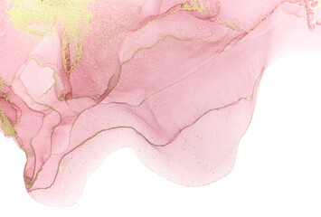 Pink template with abstract watercolor texture