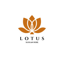 Golden luxury lotus logo design for your business logo