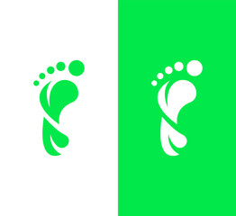 Carbon footprint Leaf icon. Carbon neutral symbol.