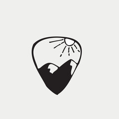 Vector illustration surfing theme badge design. For t-shirt prints, posters, stickers and other uses.