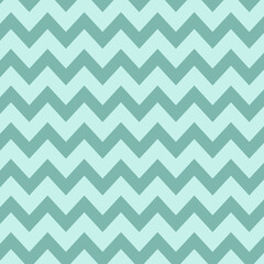Green waves zig zag seamless background texture. Popular zigzag chevron pattern on light green background