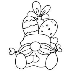 Cute easter gnome, bunny gnome, Rabbit Gnome Easter Elements