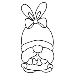 Cute easter gnome, bunny gnome, Rabbit Gnome Easter Elements