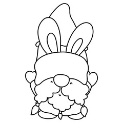 Cute easter gnome, bunny gnome, Rabbit Gnome Easter Elements