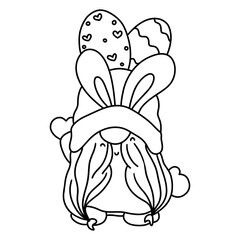 Cute easter gnome, bunny gnome, Rabbit Gnome Easter Elements