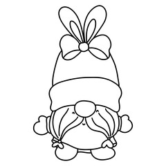 Cute easter gnome, bunny gnome, Rabbit Gnome Easter Elements