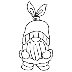 Cute easter gnome, bunny gnome, Rabbit Gnome Easter Elements