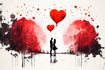 Obraz na płótnie Canvas my valentine. Generative AI