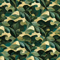 camouflage seamless pattern - the army leaves