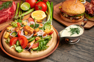 grilled chicken with vegetables
