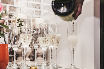 glasses of champagne