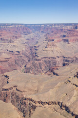 rock formations on the south rim edge of grand canyon national park, arizona, usa