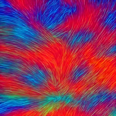 Papier Peint photo Mélange de couleurs Abstract Neon Waves "Generative AI"