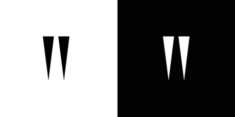 W logo design simple and modern