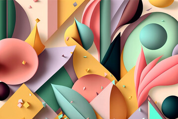colorful background pastel colors and abstract shapes