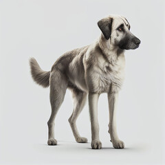 Anatolian Shepherd Dog full body image with white background ultra realistic



