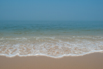 Beautiful beach on hot summer day