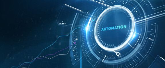 Automation Software concept as an innovation.  Business, Technology, Internet and network concept. 3d illustration