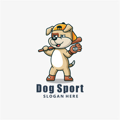 Dog sport character mascot design