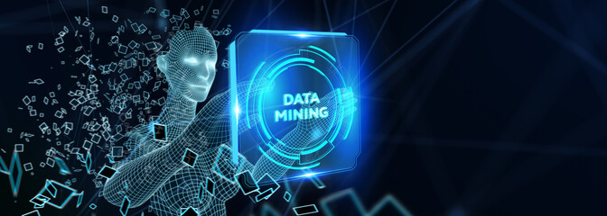 Data mining concept. Business, modern technology, internet and networking concept.   3d illustration