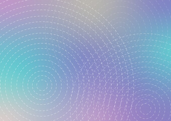 Abstract signal dotted line pastel wave circle background