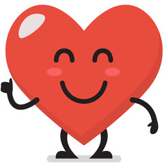 Smile heart character emoji
