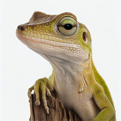 Anole Lizard full body image with white background ultra realistic



