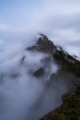 Mystical Canada Border Peak: Enshrouded in Fog, Chilliwack, BC, Canada