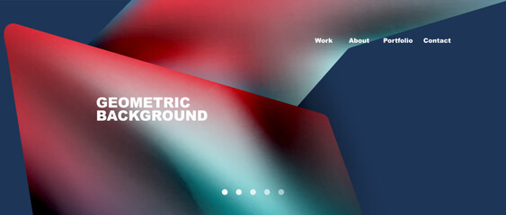 Abstract geometric landing page. Creative background for wallpaper, banner, background or web