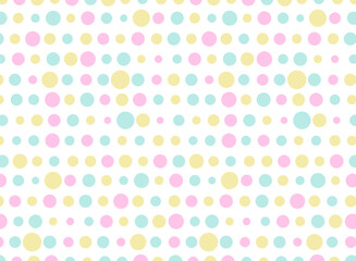 シンプルで可愛いカラフルなドットのシームレスなパターン
