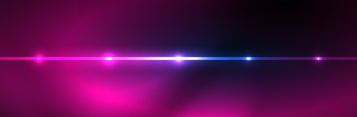 Neon glowing fluid wave lines, magic energy space light concept. Vector illustration for wallpaper, banner, background, leaflet, catalog, cover, flyer