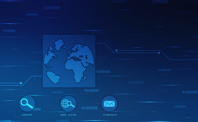 Internet binary data code computing or transmission process,Internet data transmission, Binary Code Background, Digital Abstract technology background