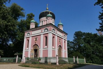 Fototapeta na wymiar Russische Kirche Kolonie Alexandrowka in Potsdam