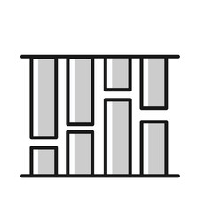 bar price chart diagram financial stock price icon bullish bearish market in minimal mono design