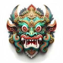 Illustration Barong Design Indonesian Traditional art culture