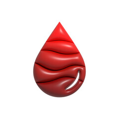 Blood drop symbol, Blood transfusion, World blood donor day. Blood Donation and Saving life 3D rendering