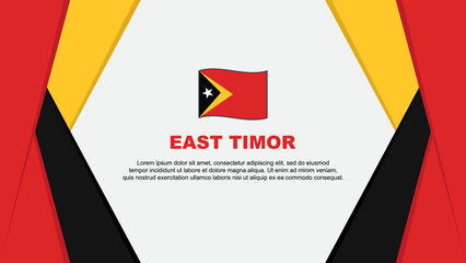 East Timor Flag Abstract Background Design Template. East Timor Independence Day Banner Cartoon Vector Illustration. East Timor Background