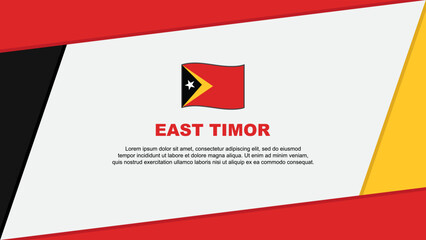 East Timor Flag Abstract Background Design Template. East Timor Independence Day Banner Cartoon Vector Illustration. East Timor Banner