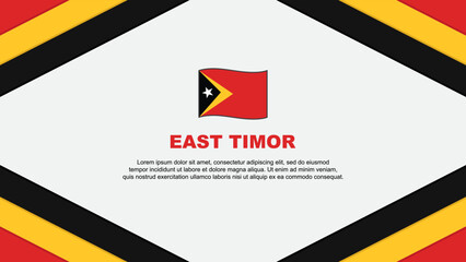 East Timor Flag Abstract Background Design Template. East Timor Independence Day Banner Cartoon Vector Illustration. East Timor Template