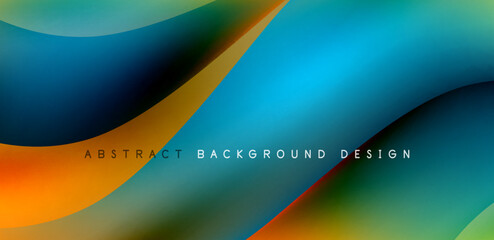 Elegant waves and flowing fluid abstract background. Template for covers, templates, flyers, placards, brochures, banners