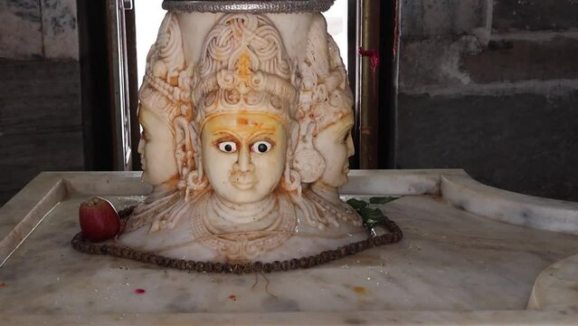 Udaipur, Rajasthan, India 13th January 2023: Amrakh Ji Mahadev Temple Amberi, Udaipur. A 1500 Year Old temple of Udaipur amidst Aravali hills.