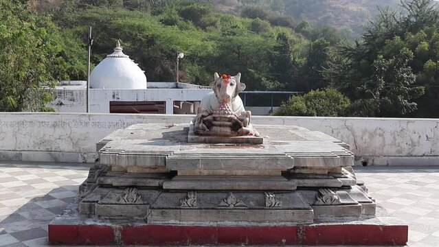 Udaipur, Rajasthan, India 13th January 2023: Amrakh Ji Mahadev Temple Amberi, Udaipur. A 1500 Year Old temple of Udaipur amidst Aravali hills.